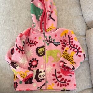 Patagonia pink Animal Print Fleece Hoodie